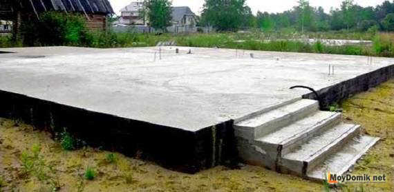 Плитный фундамент под деревянный дом Плитный фундамент под деревянный дом