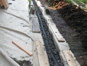 Отвод воды от отмостки - дренаж Отвод воды от отмостки - дренаж