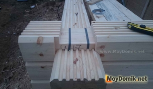 Утепление стыков из клееного бруса Утепление стыков из клееного бруса